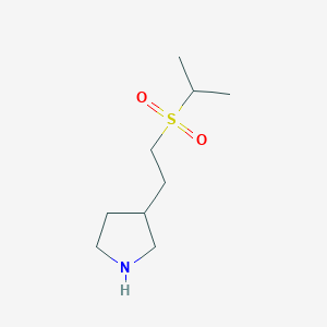 molecular formula C9H19NO2S B13436668 3-(2-(Isopropylsulfonyl)ethyl)pyrrolidine 