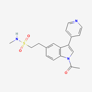 2-(1-Acetyl-3-(pyridin-4-yl)-1H-indol-5-yl)-N-methylethanesulfonamide