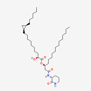 [(3S)-1-oxo-1-[[(3R)-2-oxopiperidin-3-yl]amino]hexadecan-3-yl] (2S)-10-[(1S,2R)-2-hexylcyclopropyl]-2-hydroxydecanoate