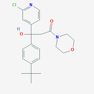 molecular formula C22H27ClN2O3 B13436750 3-(4-(tert-Butyl)phenyl)-3-(2-chloropyridin-4-yl)-3-hydroxy-1-morpholinopropan-1-one 