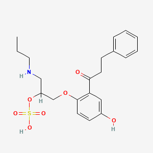 molecular formula C21H27NO7S B13436788 5-Hydroxy Propafenone Sulfate 