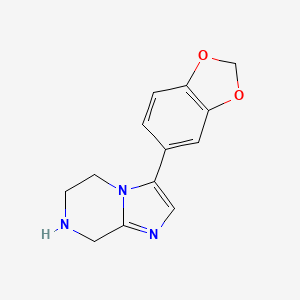 molecular formula C13H13N3O2 B13436792 3-(Benzo[D][1,3]dioxol-5-YL)-5,6,7,8-tetrahydroimidazo[1,2-A]pyrazine 