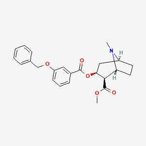 molecular formula C24H27NO5 B13436813 methyl (1R,2R,3S,5S)-8-methyl-3-(3-phenylmethoxybenzoyl)oxy-8-azabicyclo[3.2.1]octane-2-carboxylate 