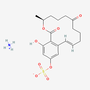 molecular formula C18H25NO8S B13436827 Zearalenone 4-Sulfate Ammonium Salt 