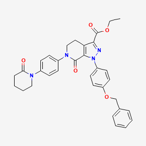 molecular formula C33H32N4O5 B13436829 Desmethyl-O-Benzyl Apixaban Carboxylate 