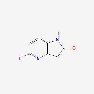 molecular formula C7H5FN2O B1343683 5-氟-1H-吡咯并[3,2-b]吡啶-2(3H)-酮 CAS No. 887570-99-2