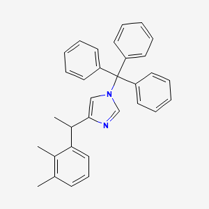 molecular formula C32H30N2 B13436840 4-[1-(2,3-Dimethylphenyl)ethyl]-1-(triphenylmethyl)-1H-imidazole 