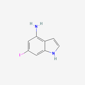 molecular formula C8H7IN2 B1343685 6-碘-1H-吲哚-4-胺 CAS No. 885520-58-1