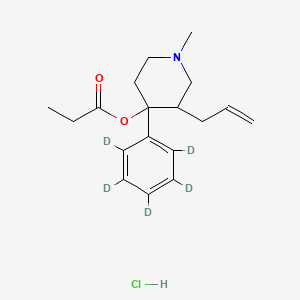 [1-Methyl-4-(2,3,4,5,6-pentadeuteriophenyl)-3-prop-2-enylpiperidin-4-yl] propanoate;hydrochloride