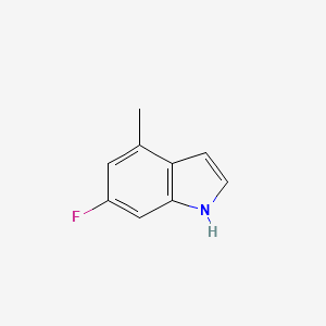 molecular formula C9H8FN B1343687 6-氟-4-甲基-1H-吲哚 CAS No. 885521-06-2