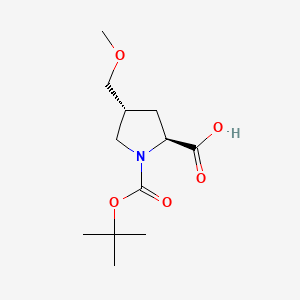 molecular formula C12H21NO5 B13436878 (2S,4R)-4-(methoxymethyl)-1-[(2-methylpropan-2-yl)oxycarbonyl]pyrrolidine-2-carboxylic acid 