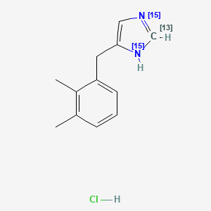 molecular formula C12H15ClN2 B13436886 Detomidine-13C,15N2 Hydrochloride 