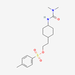 molecular formula C18H28N2O4S B13436907 2-((1r,4r)-4-(3,3-Dimethylureido)cyclohexyl)ethyl 4-Methylbenzenesulfonate 