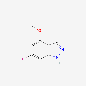 molecular formula C8H7FN2O B1343693 6-氟-4-甲氧基-1H-吲唑 CAS No. 885522-57-6