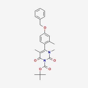 tert-Butyl 4-(4-(Benzyloxy)-2-methylphenyl)-3,5-dimethyl-2,6-dioxo-2,3-dihydropyrimidine-1(6H)-carboxylate