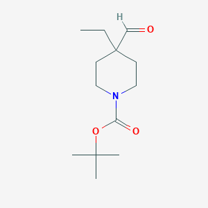B1343697 Tert-butyl 4-ethyl-4-formylpiperidine-1-carboxylate CAS No. 885523-41-1