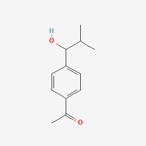 molecular formula C12H16O2 B13436972 1-[4-(1-Hydroxy-2-methylpropyl)phenyl]ethanone 