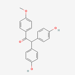 molecular formula C21H18O4 B13437019 2,2-Bis(4-hydroxyphenyl)-1-(4-methoxyphenyl)ethanone 