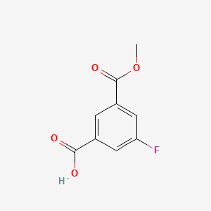 molecular formula C9H7FO4 B1343704 3-氟-5-(甲氧羰基)苯甲酸 CAS No. 660416-36-4