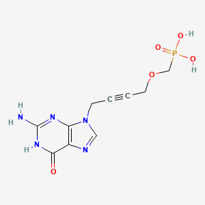 molecular formula C10H12N5O5P B13437046 [[[4-(2-Amino-1,6-dihydro-6-oxo-9H-purin-9-yl)-2-butynyl]oxy]methyl]-phosphonic Acid 