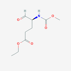 molecular formula C9H15NO5 B13437083 (S)-4-[(Methoxycarbonyl)amino]-5-oxo-pentanoic Acid Ethyl Ester 