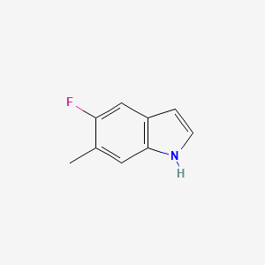 molecular formula C9H8FN B1343709 5-fluoro-6-methyl-1H-indole CAS No. 1000343-16-7
