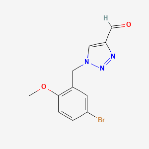 molecular formula C11H10BrN3O2 B13437095 1-(5-bromo-2-methoxybenzyl)-1H-1,2,3-triazole-4-carbaldehyde 