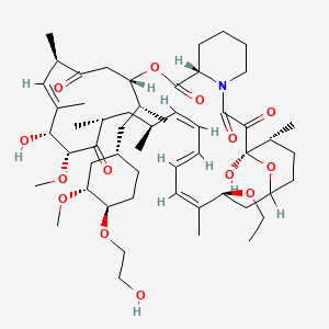 molecular formula C54H85NO14 B13437097 (1R,9S,12S,15R,16Z,18R,19R,21R,23S,24E,26Z,28E,30S,35R)-30-ethoxy-1,18-dihydroxy-12-[(2R)-1-[(1S,3R,4R)-4-(2-hydroxyethoxy)-3-methoxycyclohexyl]propan-2-yl]-19-methoxy-15,17,21,23,29,35-hexamethyl-11,36-dioxa-4-azatricyclo[30.3.1.04,9]hexatriaconta-16,24,26,28-tetraene-2,3,10,14,20-pentone 