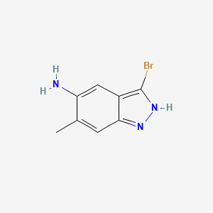 molecular formula C8H8BrN3 B1343711 3-Bromo-6-methyl-1H-indazol-5-amine CAS No. 1000343-43-0