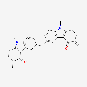 6,6'-Methylenebis[1,2,3,9-tetrahydro-9-methyl-3-methylene-4H-carbazol-4-one]