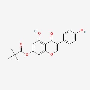 molecular formula C20H18O6 B13437146 5-Hydroxy-3-(4-hydroxyphenyl)-4-oxo-4H-chromen-7-yl pivalate 