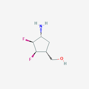 molecular formula C6H11F2NO B13437164 [(1R,2R,3S,4R)-4-amino-2,3-difluorocyclopentyl]methanol 