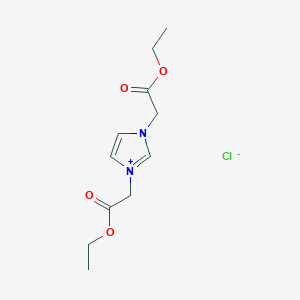 molecular formula C11H17ClN2O4 B13437165 1,3-Bis(2-ethoxy-2-oxoethyl)-1H-imidazolium Chloride 