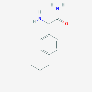 molecular formula C12H18N2O B13437172 2-Amino-2-[4-(2-methylpropyl)phenyl]acetamide 