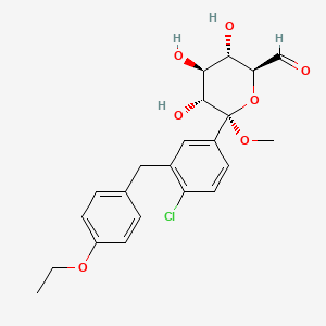 (2S,3S,4S,5R,6S)-6-[4-chloro-3-[(4-ethoxyphenyl)methyl]phenyl]-3,4,5-trihydroxy-6-methoxyoxane-2-carbaldehyde