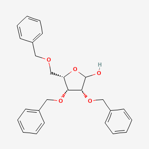 molecular formula C26H28O5 B13437190 2,3,5-Tri-O-benzyl-L-lyxofuranose 