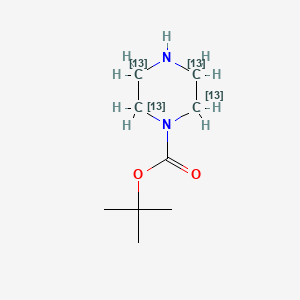 molecular formula C9H18N2O2 B13437199 N-Boc-piperazine-13C4 