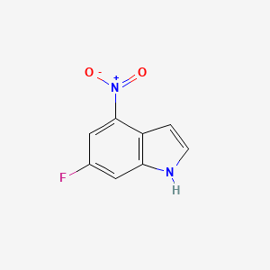 molecular formula C8H5FN2O2 B1343721 6-氟-4-硝基-1H-吲哚 CAS No. 1000340-83-9