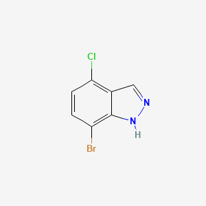 molecular formula C7H4BrClN2 B1343724 7-溴-4-氯-1H-吲唑 CAS No. 1000341-88-7