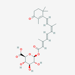 (2S,3S,4S,5R,6S)-6-[(2E,4E,6Z,8E)-3,7-dimethyl-9-(2,6,6-trimethyl-3-oxocyclohexen-1-yl)nona-2,4,6,8-tetraenoyl]oxy-3,4,5-trihydroxyoxane-2-carboxylic acid