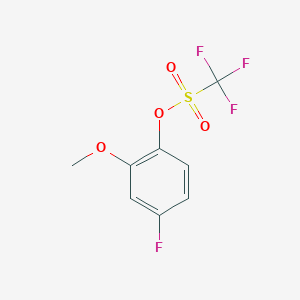 molecular formula C8H6F4O4S B13437272 (4-Fluoro-2-methoxyphenyl) trifluoromethanesulfonate 