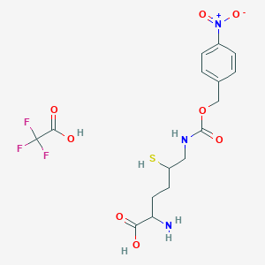 molecular formula C16H20F3N3O8S B13437283 5-Mercapto-N6-[[(4-nitrophenyl)methoxy]carbonyl]lysine 