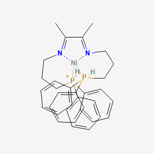 3-[3-(3-Diphenylphosphaniumylpropylimino)butan-2-ylideneamino]propyl-diphenylphosphanium;nickel