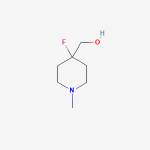 molecular formula C7H14FNO B1343734 (4-氟-1-甲基哌啶-4-基)甲醇 CAS No. 1000341-04-7