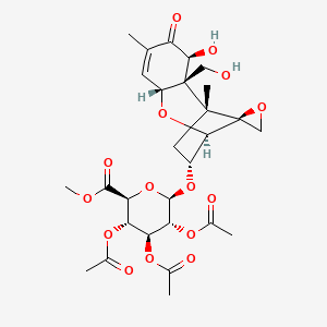 molecular formula C28H36O15 B13437345 2,3,4-Triacetate 7,15-Dihydroxy-3-yl Methyl Ester Beta-D-Glucopyranosiduronic Acid 