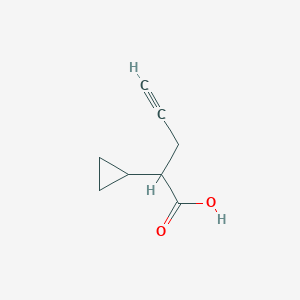 2-Cyclopropylpent-4-ynoic acid