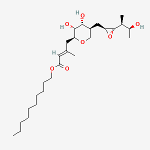 molecular formula C27H48O7 B13437393 decyl (E)-4-[(2S,3R,4R,5S)-3,4-dihydroxy-5-[[(2S,3S)-3-[(2S,3S)-3-hydroxybutan-2-yl]oxiran-2-yl]methyl]oxan-2-yl]-3-methylbut-2-enoate 