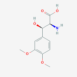 molecular formula C11H15NO5 B13437453 m,p-O-Dimethyl-L-threo-droxidopa 