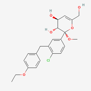 (2S,3R,4S)-2-[4-chloro-3-[(4-ethoxyphenyl)methyl]phenyl]-6-(hydroxymethyl)-2-methoxy-3,4-dihydropyran-3,4-diol