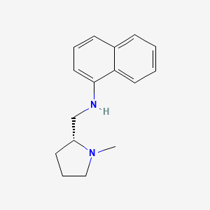 molecular formula C16H20N2 B13437483 (R)-1-Methyl-2-[(alpha-naphthylamino)methyl]pyrrolidine 